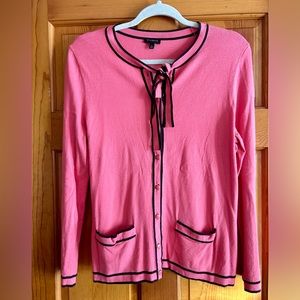 Talbots large pink sweater button up. Soft